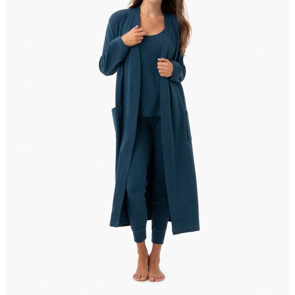 NEW UNDER THE CANOPY organic robe in teal